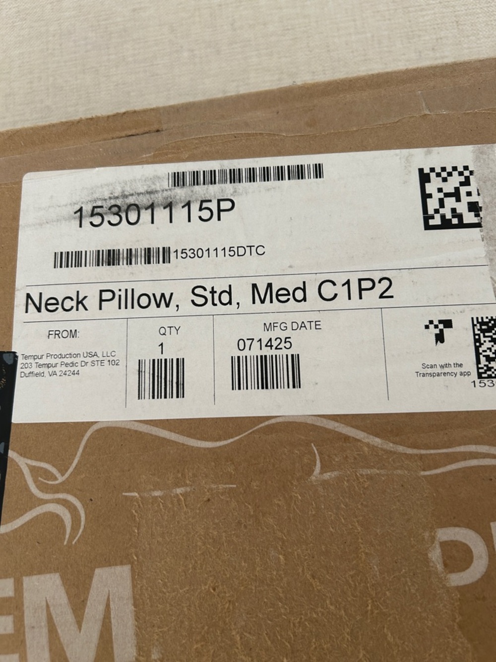 TEMPUR-Pedic Neck Pillow, Standard Medium, NWT Open box - Picture 8 of 9